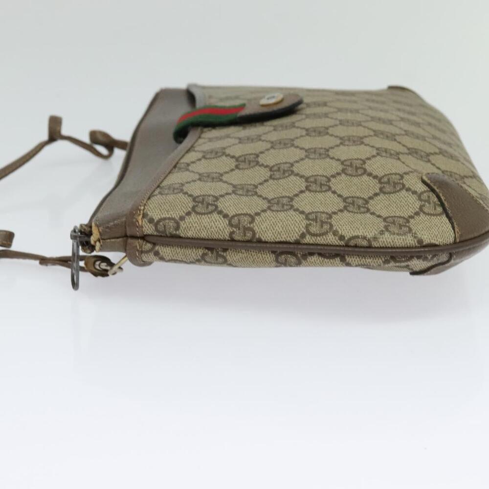 GUCCI GG Supreme Web Sherry Line Shoulder Bag Pvc Beige 904 02 026 - Picture 4 of 16